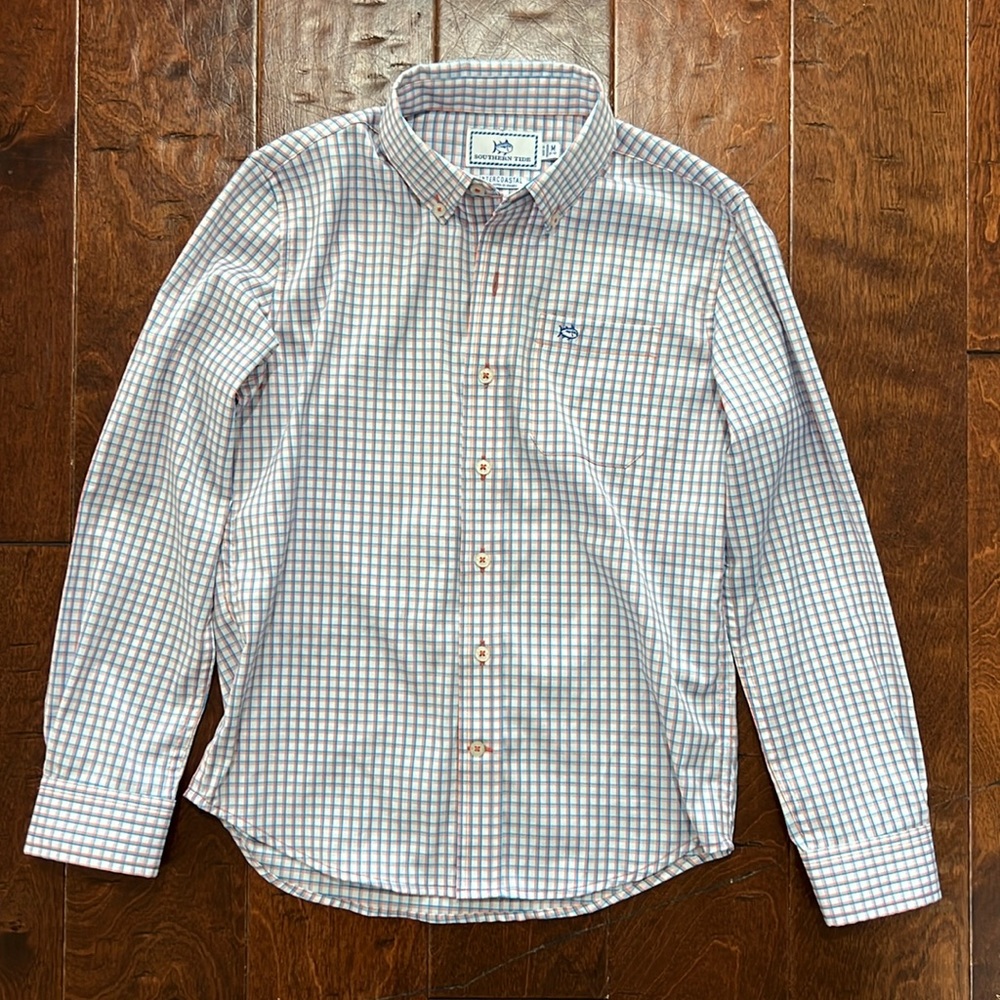 Southern Tide boys 8-10 medium dress button down shirt